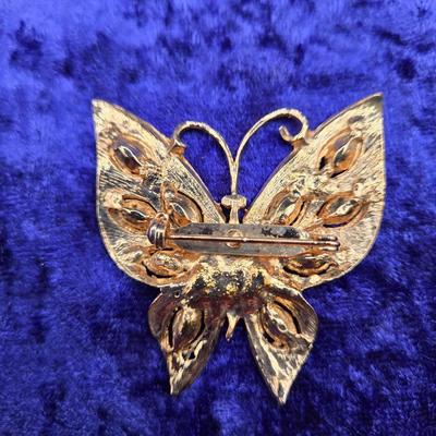 LOT 60J: Butterfly Pins, Earrings, and More