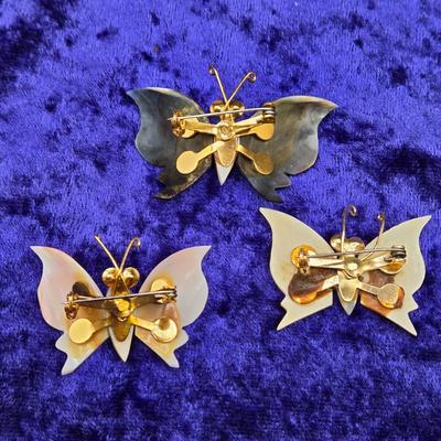 LOT 60J: Butterfly Pins, Earrings, and More