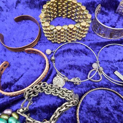 LOT 62J: Bangle, Stretch, Charm, Cuff, Rope, Beaded, and Chain Bracelets