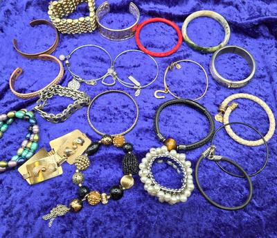 LOT 62J: Bangle, Stretch, Charm, Cuff, Rope, Beaded, and Chain Bracelets