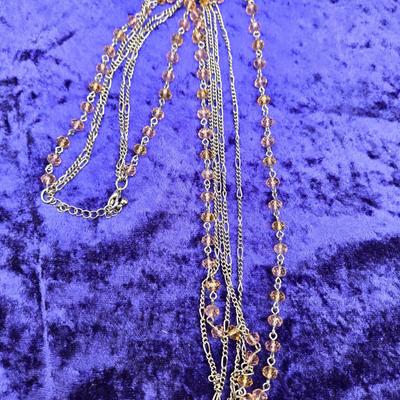 LOT 64J: Various Necklaces Including Pink Flower Necklace with Matching Earrings, and More
