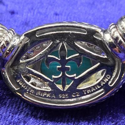 LOT 67J: 18 Inch Twisted Rope Judith Ripka Necklace with 925 Silver and CZs