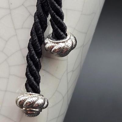 LOT 68J: Adjustable Rope 925 Silver Judith Ripka Necklace