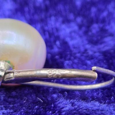 LOT 70J: 925 Silver and Pearl Pierced Earrings and Faux Pearl Necklace