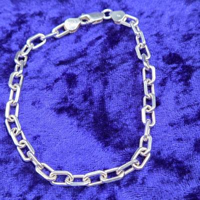 LOT 72J: Sterling Silver Chain Bracelet