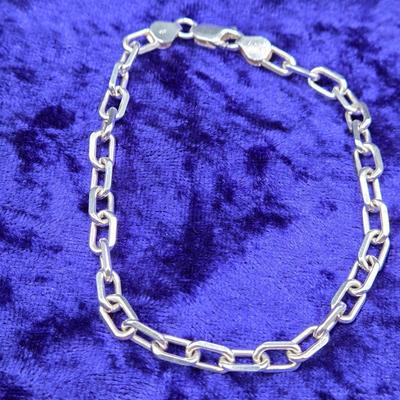 LOT 72J: Sterling Silver Chain Bracelet