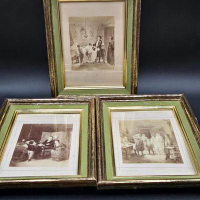 LOT 73: Three Framed Signed Prints By Moritz Daniel Oppenheim