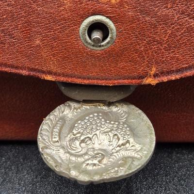 LOT 78: Vintage Men's Leather Shaving Case, Phinney Walker Travel Alarm Clock, Art Deco Travel Manicure Kit, and More