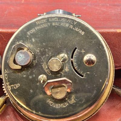 LOT 78: Vintage Men's Leather Shaving Case, Phinney Walker Travel Alarm Clock, Art Deco Travel Manicure Kit, and More