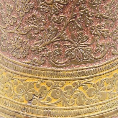 LOT 80: Vintage Brass Vase and Antique French Clock