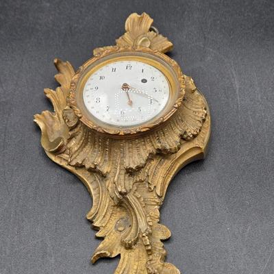 LOT 80: Vintage Brass Vase and Antique French Clock