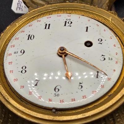 LOT 80: Vintage Brass Vase and Antique French Clock