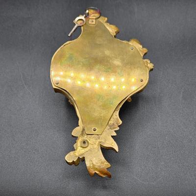 LOT 80: Vintage Brass Vase and Antique French Clock