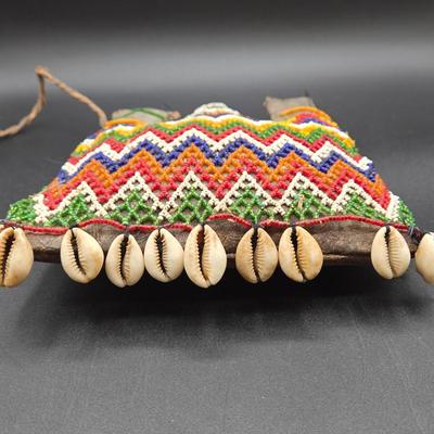 LOT Beaded Leather Kohl Pot