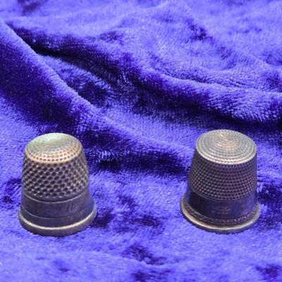 LOT 87J: Two Sterling Silver Thimbles/ 7.8 Grams