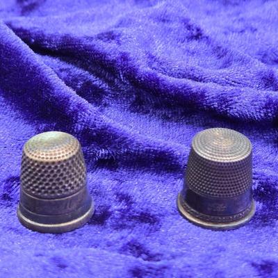 LOT 87J: Two Sterling Silver Thimbles/ 7.8 Grams