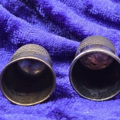 LOT 87J: Two Sterling Silver Thimbles/ 7.8 Grams