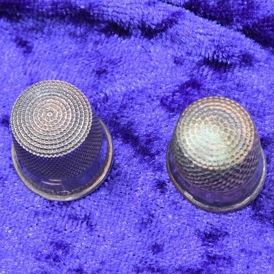 LOT 87J: Two Sterling Silver Thimbles/ 7.8 Grams
