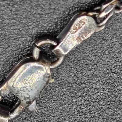 LOT 90J: 18.5 Inch Sterling Silver Inlaid Butterfly Necklace / 17.7 gtw