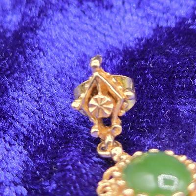 LOT 92J: Two Pair 14k Gold Pierced Earrings / 3.6 gtw