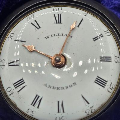 LOT 93J: Antique Fusee Pocket Watch in Silver Case