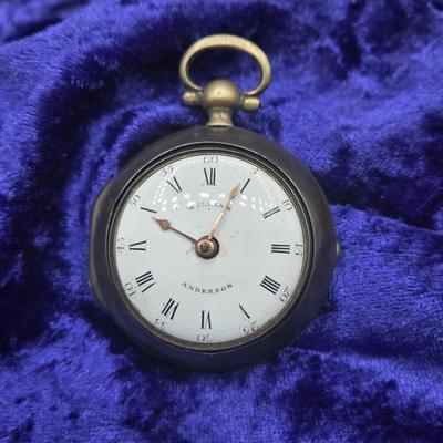 LOT 93J: Antique Fusee Pocket Watch in Silver Case