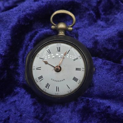 LOT 93J: Antique Fusee Pocket Watch in Silver Case