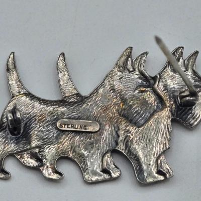 LOT 95J: Vintage Sterling Silver Brooches/ 27.3 gtw