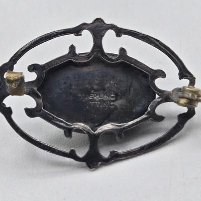 LOT 95J: Vintage Sterling Silver Brooches/ 27.3 gtw