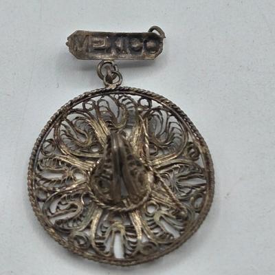 LOT 95J: Vintage Sterling Silver Brooches/ 27.3 gtw