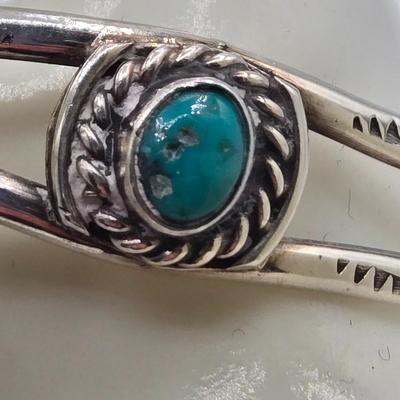LOT 96J: Child Size Sterling Silver Cuff Bracelet / 7.8 gtw