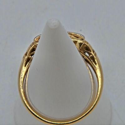 LOT 98J: Stunning 14k Gold Diamond Ring Size 6/ 2.2 gtw