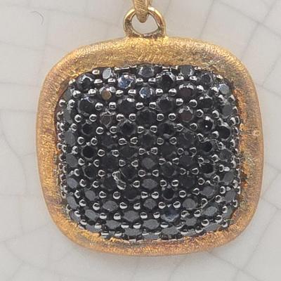 LOT 99J: 18 Inch Gold Vermeil Sterling Silver Chain and Two Pendants Including US Navy Heart Locket /11.8 gtw