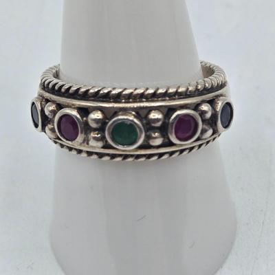 LOT 102J: Four Sterling silver Rings / 22.1 gtw