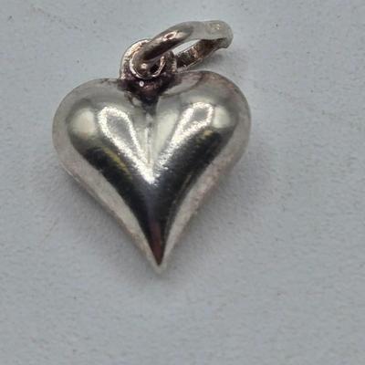 LOT 106J: Heart Shaped Sterling Silver Pendant and Three Lockets, One with Three Changeable Stones / 22.3 gtw