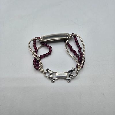 LOT 107J: Three Sterling Silver Bracelets / 32.6 gtw
