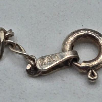 LOT 110J: Beautiful Silver Rose Pendant on 20 Inch Sterling Silver Chain / 23.2 Grams