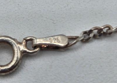 LOT 110J: Beautiful Silver Rose Pendant on 20 Inch Sterling Silver Chain / 23.2 Grams