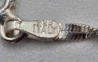 LOT 114J: Four Sterling Silver Necklaces, Two with Pendants / 31.7 gtw