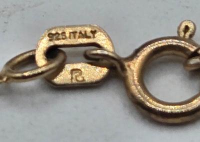 LOT 116J: Two Gold Vermeil Sterling Silver Chains with Articulated Sea Life Pendants