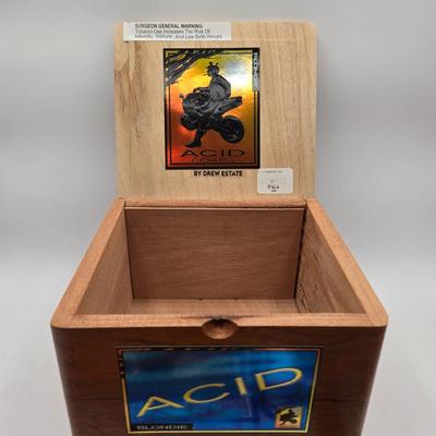 LOT 117: ACID Blondie Cigar Box with Watch Bands and More