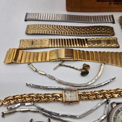 LOT 117: ACID Blondie Cigar Box with Watch Bands and More