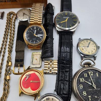 LOT 117: ACID Blondie Cigar Box with Watch Bands and More