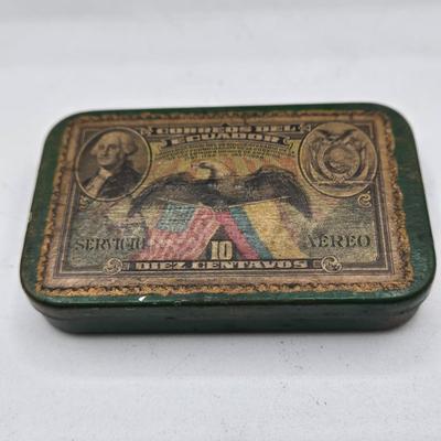 LOT 118: ACID Kuba Kuba Cigar Box with10k Gold Filled Ring, Foreign Coins, Pens, Buttons, Pocket Knives, and More