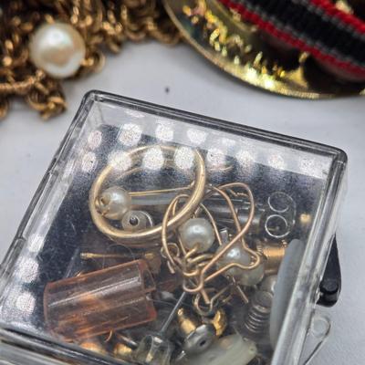 LOT 119: Jewelry Craft and Repair Lot in Princess Marcella Musical Jewelry Box and More