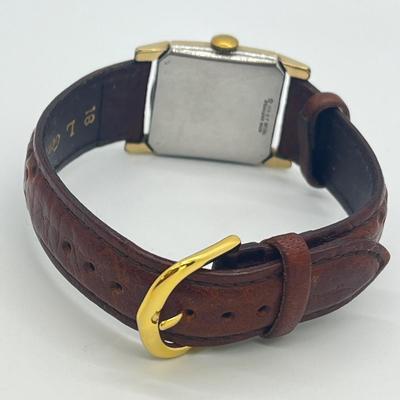 LOT 122: Vintage Elgin DeLuxe Men's Watch w/ 10K Gold Filled Bezel and Leather Band - Winds and Ticks