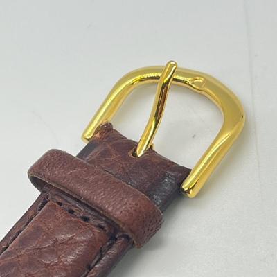 LOT 122: Vintage Elgin DeLuxe Men's Watch w/ 10K Gold Filled Bezel and Leather Band - Winds and Ticks