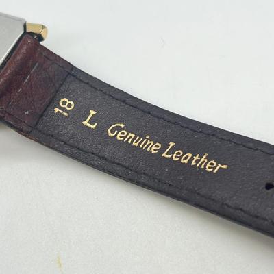 LOT 122: Vintage Elgin DeLuxe Men's Watch w/ 10K Gold Filled Bezel and Leather Band - Winds and Ticks