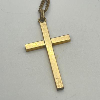 LOT 129: Gold Filled Neckaces w/ Religious Pendants