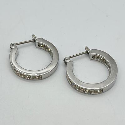 LOT 133: Sterling Silver Pierced Earrings - 15.8 gtw